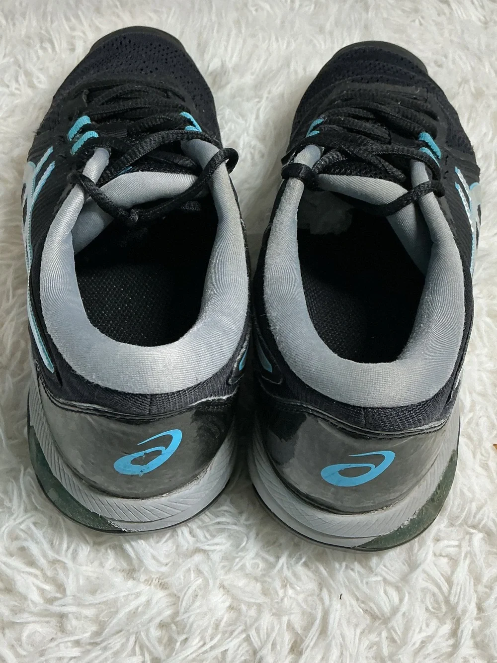 ASICS GEL-Course Glide Golf Shoes Black Silver Teal W 7/ M 5.5 Spikeless outsole